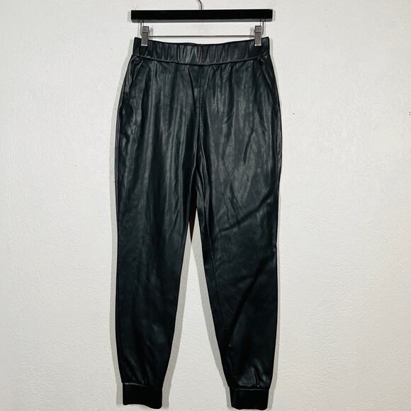 Juicy Couture Vegan Leather Elastic Waist Pants Jogger Casual Black - S - Picture 6 of 6